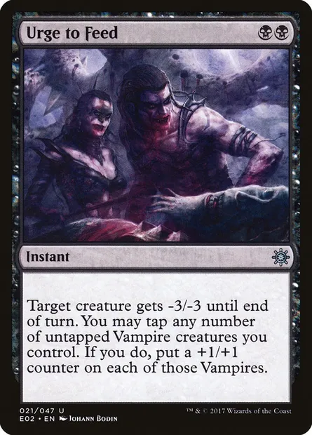 Urge to Feed, Magic card E02 21 — Explorers of Ixalan set