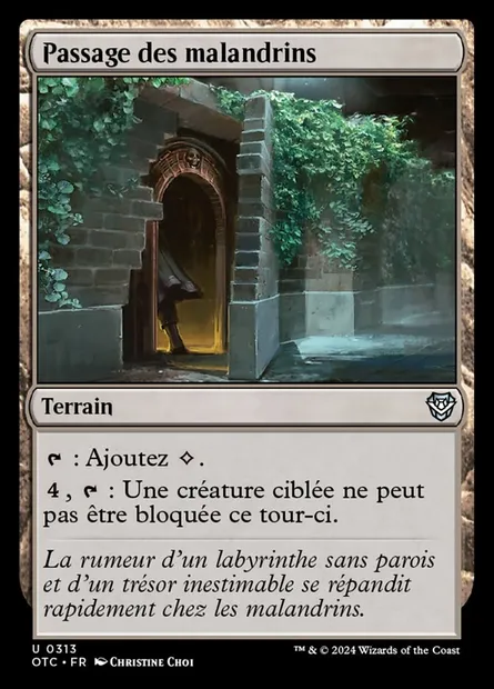 Passage des malandrins, carte Magic OTC 313 — extension Outlaws of Thunder Junction Commander