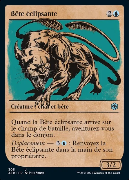 Bête éclipsante, carte Magic AFR 305 — extension Forgotten Realms: Aventures dans les Royaumes Oubliés