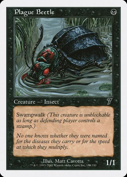 Plague Beetle, Magic card 7ED 155 — Seventh Edition set