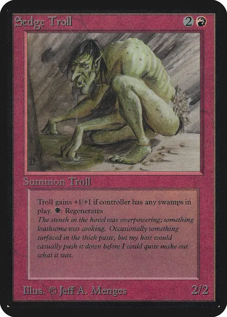 Sedge Troll, Magic card LEA 172 — Limited Edition Alpha set