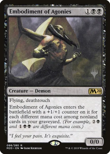Embodiment of Agonies, Magic card PM20 98p — Core Set 2020 Promos set