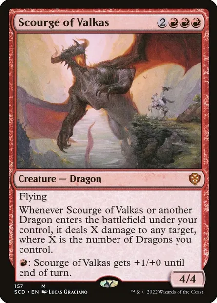 Fléau de Valkas, carte Magic SCD 157 — extension Starter Commander Decks