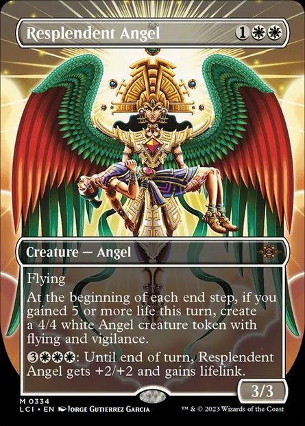 Resplendent Angel, Magic card LCI 334 — The Lost Caverns of Ixalan set