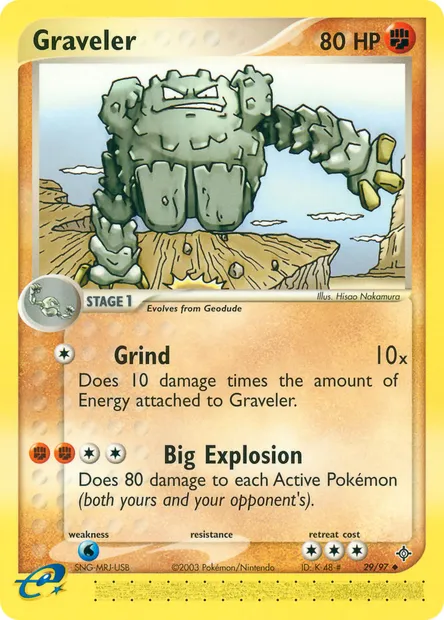 Graveler, Pokémon card DR 29 — Dragon set