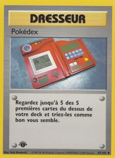 Pokédex, carte Pokémon BS 87 — extension Set de Base