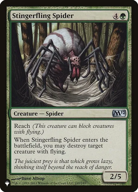 Araignée lance-dard, carte Magic PLST M12-197 — extension The List