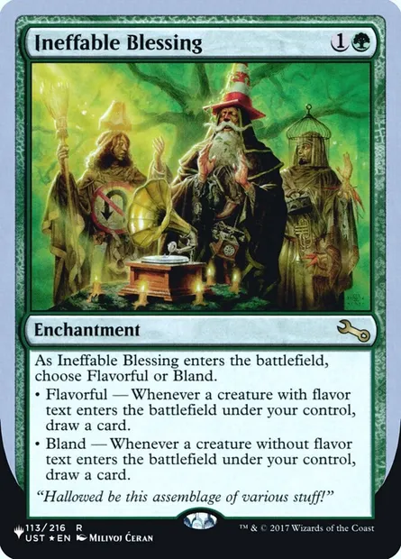Ineffable Blessing, Magic card ULST 38 — The List (Unfinity Foil Edition) set
