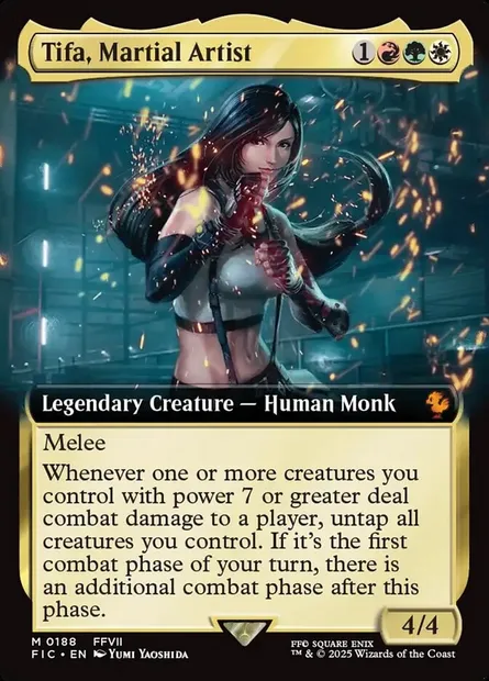 Tifa, Martial Artist, Magic card FIC 188 — Final Fantasy Commander set