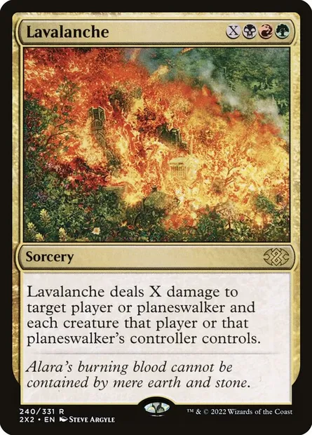 Lavalanche, Magic card 2X2 240 — Double Masters 2022 set