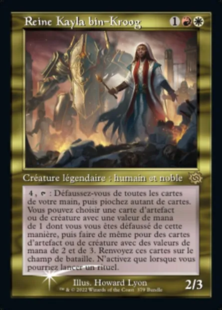 Reine Kayla bin-Kroog, carte Magic BRO 379 — extension La Guerre Fratricide