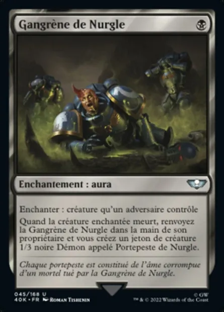 Gangrène de Nurgle, carte Magic 40K 45 — extension Warhammer 40,000 Commander