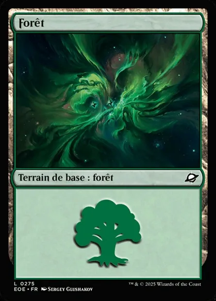 Forêt, carte Magic EOE 275 — extension Edge of Eternities