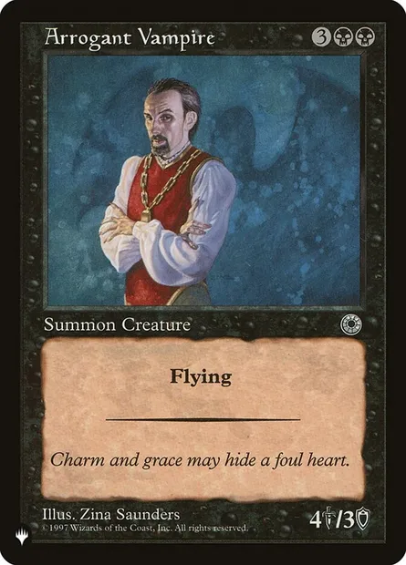 Vampire arrogant, carte Magic PLST POR-79 — extension The List