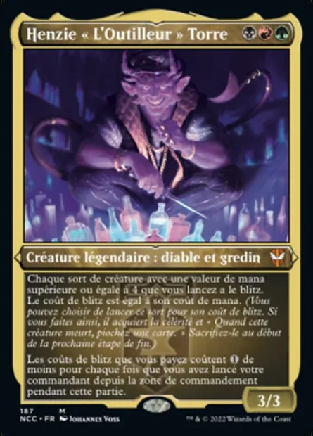 Henzie « L'Outilleur » Torre, carte Magic NCC 187 — extension New Capenna Commander