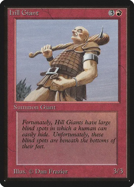 Hill Giant, Magic card LEB 158 — Limited Edition Beta set