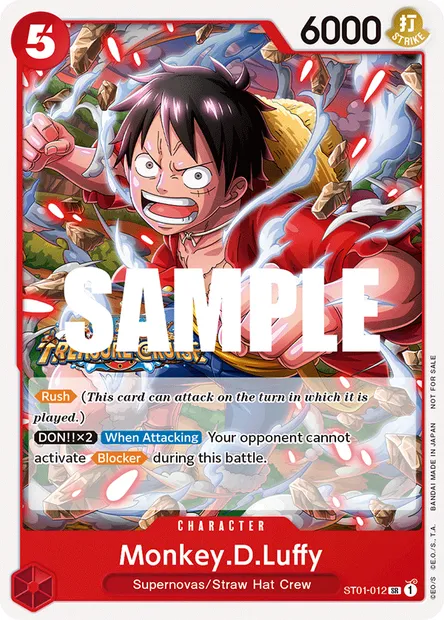 Monkey D. Luffy, carte One Piece ST01-012 — extension Straw Hat Crew