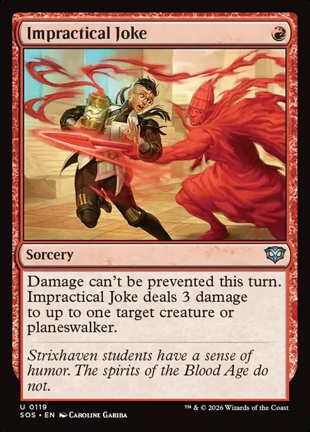 Impractical Joke, Magic card SOS 119 — Secrets of Strixhaven set