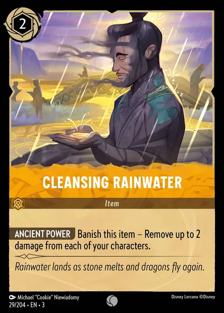 Cleansing Rainwater, Disney Lorcana card CH3-029 — Into the Inklands set