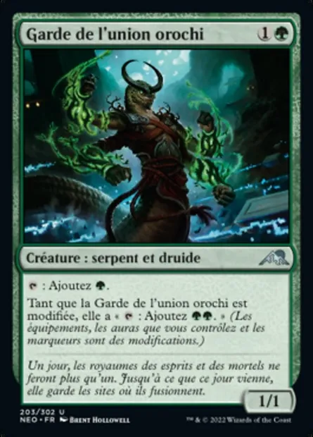 Garde de l'union orochi, carte Magic NEO 203 — extension Kamigawa: La Dynastie Néon