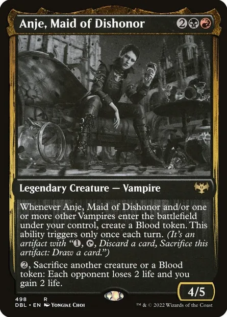 Anje, demoiselle de déshonneur, carte Magic DBL 498 — extension Innistrad : Double Programme