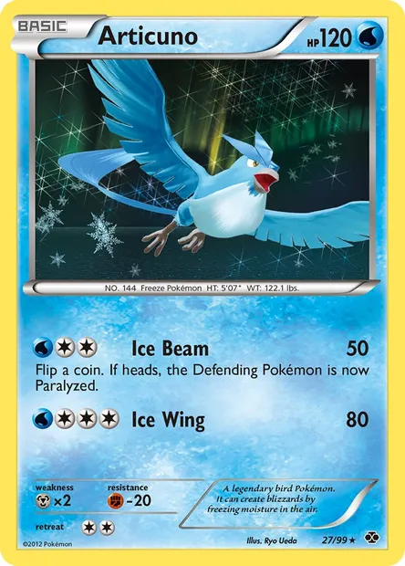 Articuno, Pokémon card NXD 27 — Next Destinies set