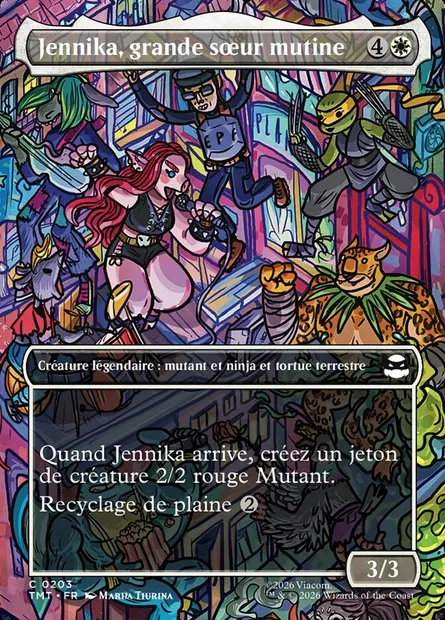 Jennika, grande sœur mutine, carte Magic TMT 203 — extension Teenage Mutant Ninja Turtles