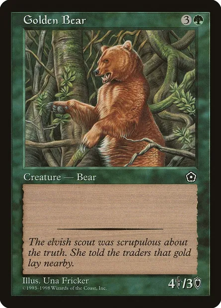 Golden Bear, Magic card P02 127 — Portal Second Age set