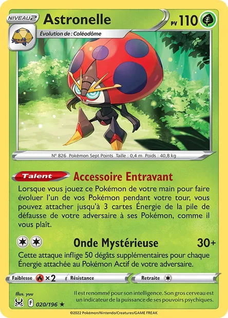 Astronelle, carte Pokémon LOR 020 — extension Origine Perdue