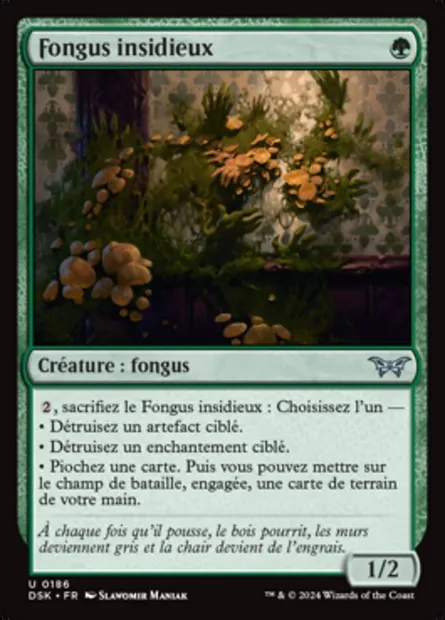 Fongus insidieux, carte Magic DSK 186 — extension Duskmourn: House of Horror