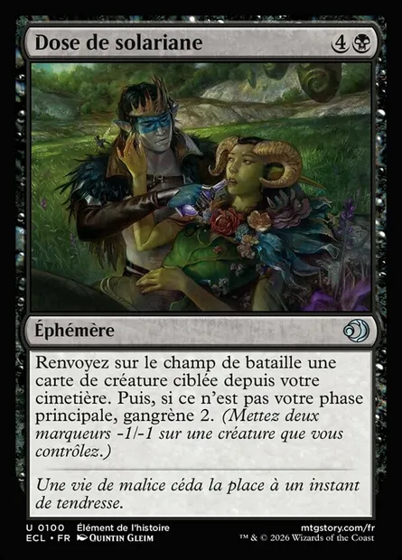 Dose de solariane, carte Magic ECL 100 — extension Lorwyn Eclipsed