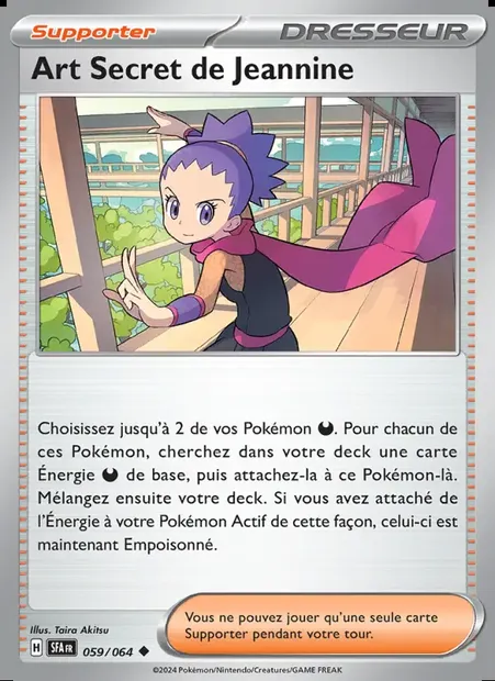 Art Secret de Jeannine, carte Pokémon SFA 059 — extension Fable Nébuleuse