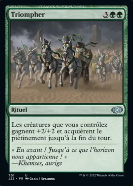 Triompher, carte Magic J22 701 — extension Jumpstart 2022
