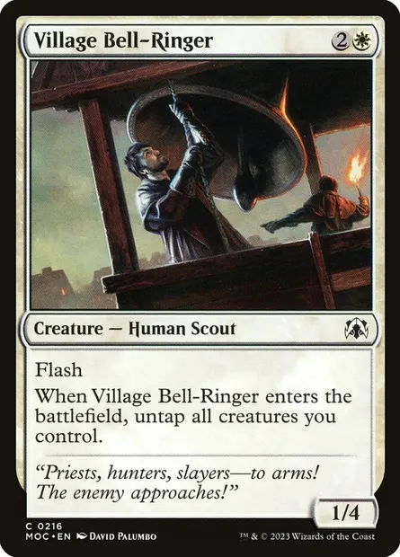 Village Bell-Ringer, Magic card MOC 216 — March of the Machine Commander set