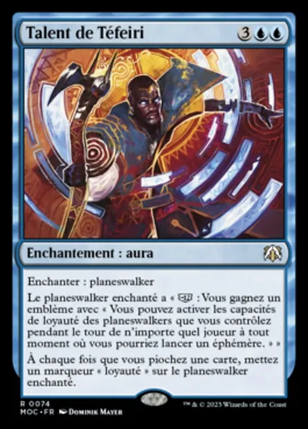 Talent de Téfeiri, carte Magic MOC 74 — extension March of the Machine Commander