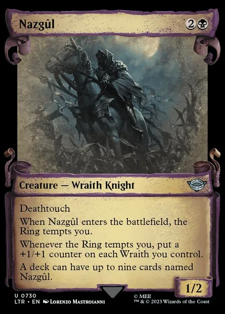 Nazgûl, carte Magic LTR 730 — extension Le Seigneur des Anneaux : chroniques de la Terre du Milieu