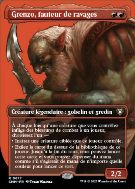 Grenzo, fauteur de ravages, carte Magic CMM 677 — extension Commander Masters