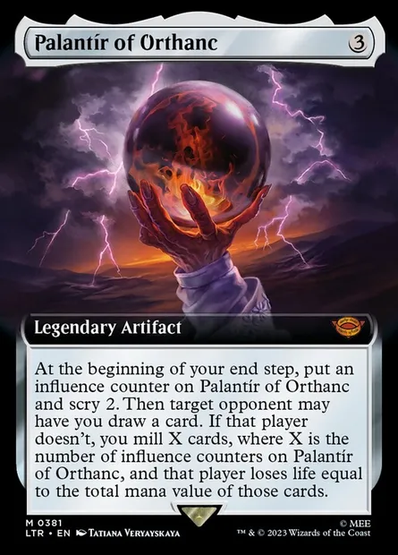 Palantír of Orthanc, Magic card LTR 381 — The Lord of the Rings: Tales of Middle-earth set