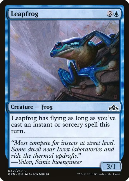 Leapfrog, Magic card GRN 42 — Guilds of Ravnica set