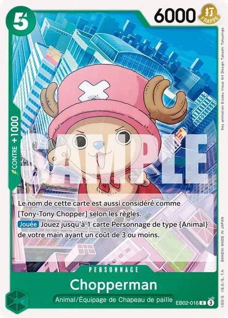 Chopperman, carte One Piece EB02-016 — extension Anime 25th Collection
