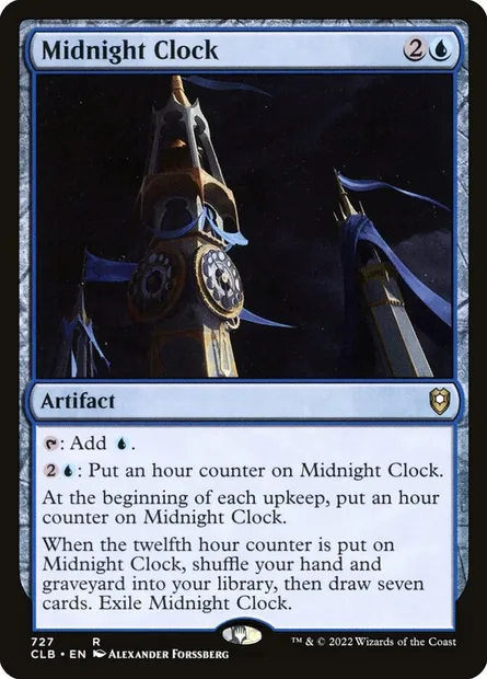 Midnight Clock, Magic card CLB 727 — Commander Legends: Battle for Baldur's Gate set