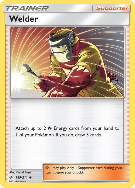 Welder, Pokémon card UNB 189 — Unbroken Bonds set