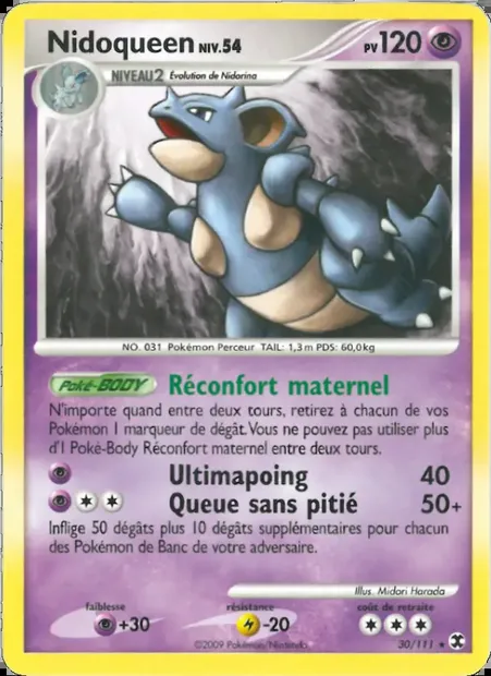 Nidoqueen Niv. 54, carte Pokémon RR 30 — extension Rivaux Émergeants