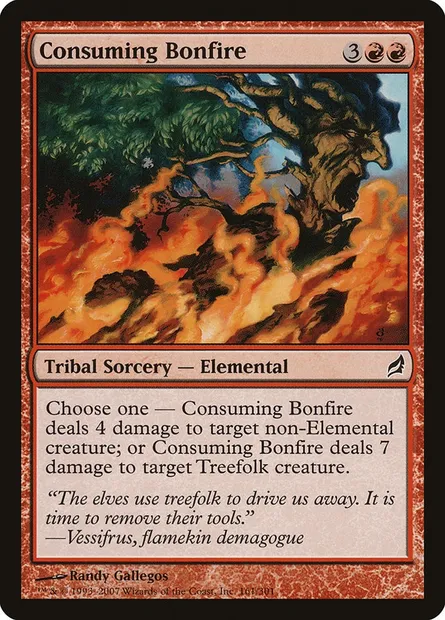 Consuming Bonfire, Magic card LRW 161 — Lorwyn set