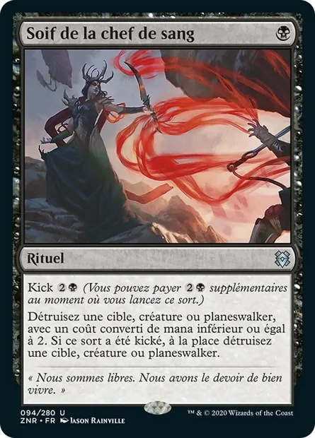 Soif de la chef de sang, carte Magic ZNR 94 — extension Renaissance de Zendikar