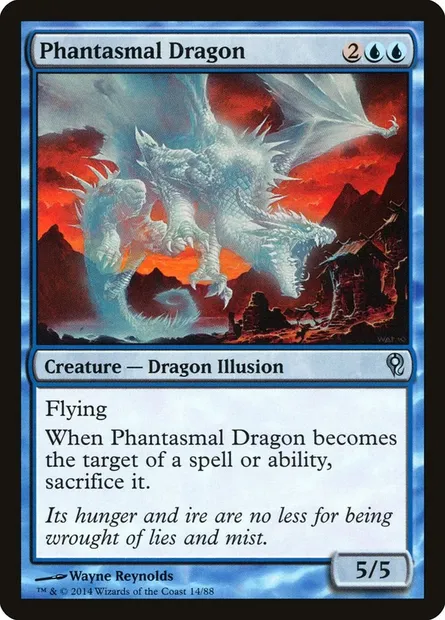 Dragon phantasmatique, carte Magic DDM 14 — extension Duel Decks: Jace vs. Vraska