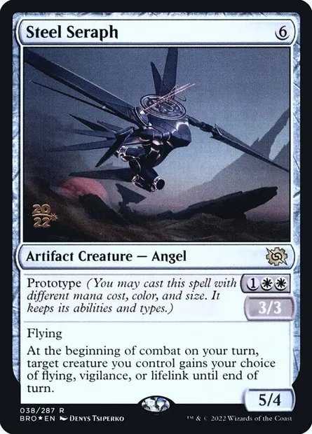 Séraphin d'acier, carte Magic PBRO 38s — extension The Brothers' War Promos