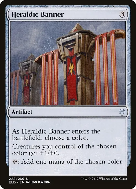 Heraldic Banner, Magic card ELD 222 — Throne of Eldraine set