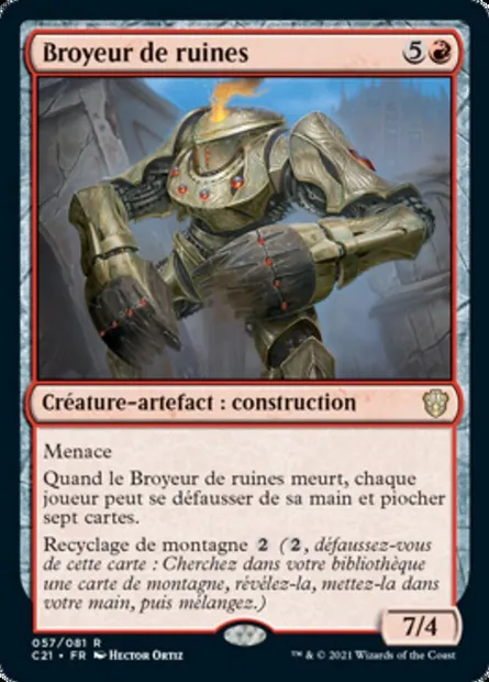 Broyeur de ruines, carte Magic C21 57 — extension Commander 2021
