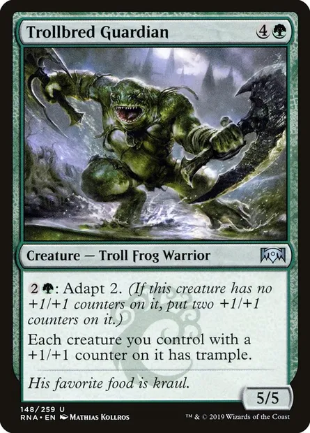 Trollbred Guardian, Magic card RNA 148 — Ravnica Allegiance set